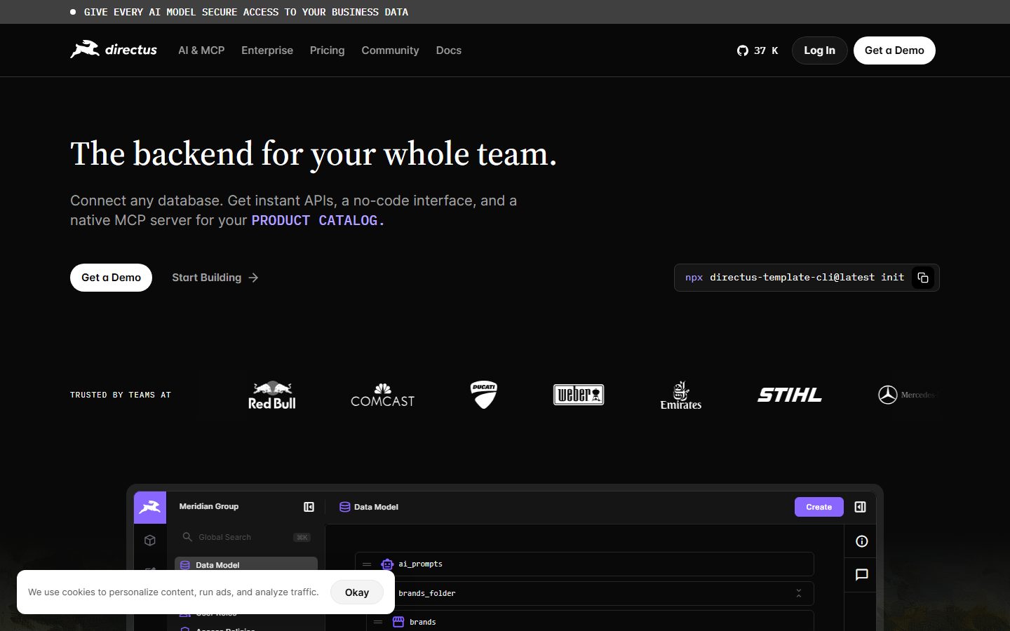 Directus screenshot