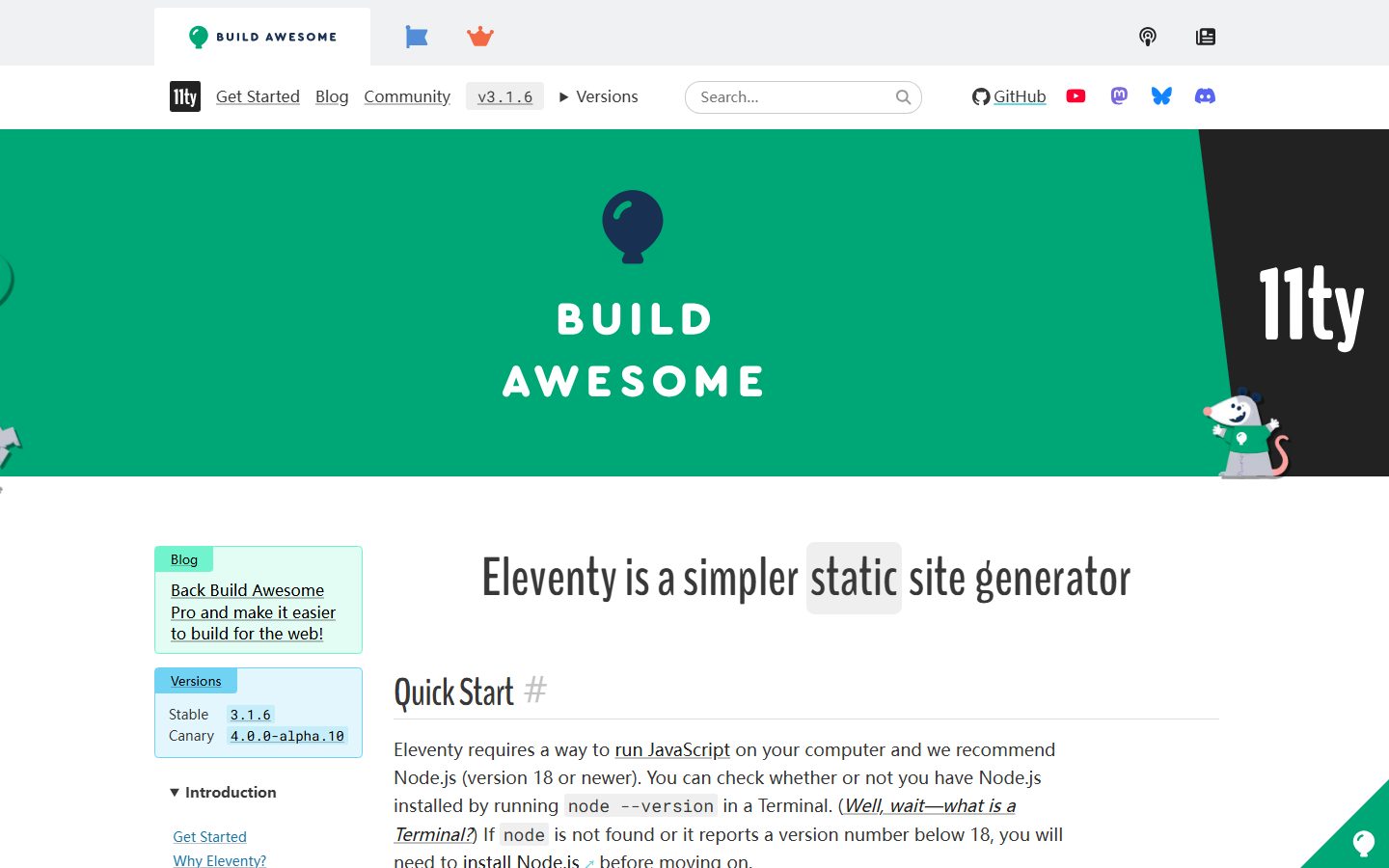 Eleventy screenshot