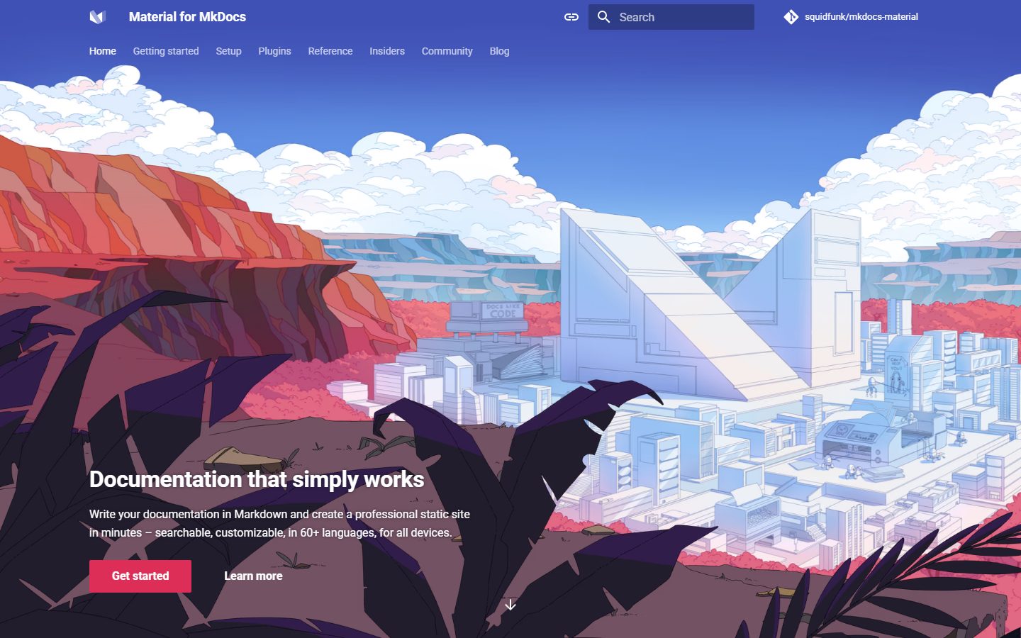 Material for MkDocs screenshot