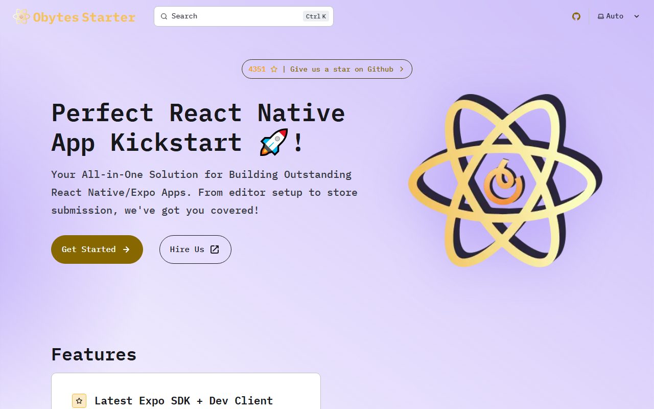Obytes React Native Template screenshot