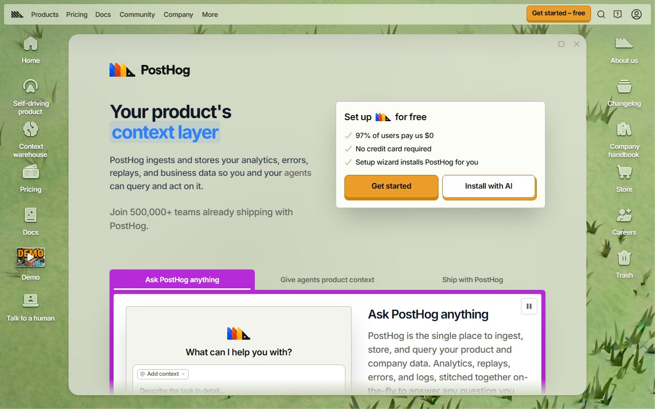 PostHog screenshot