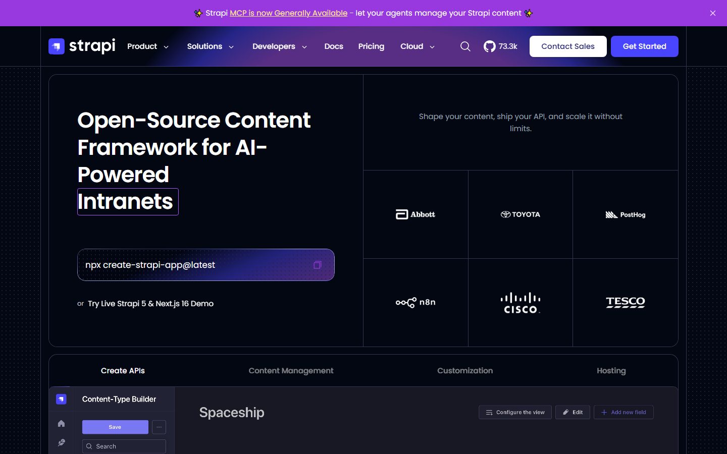 Strapi screenshot